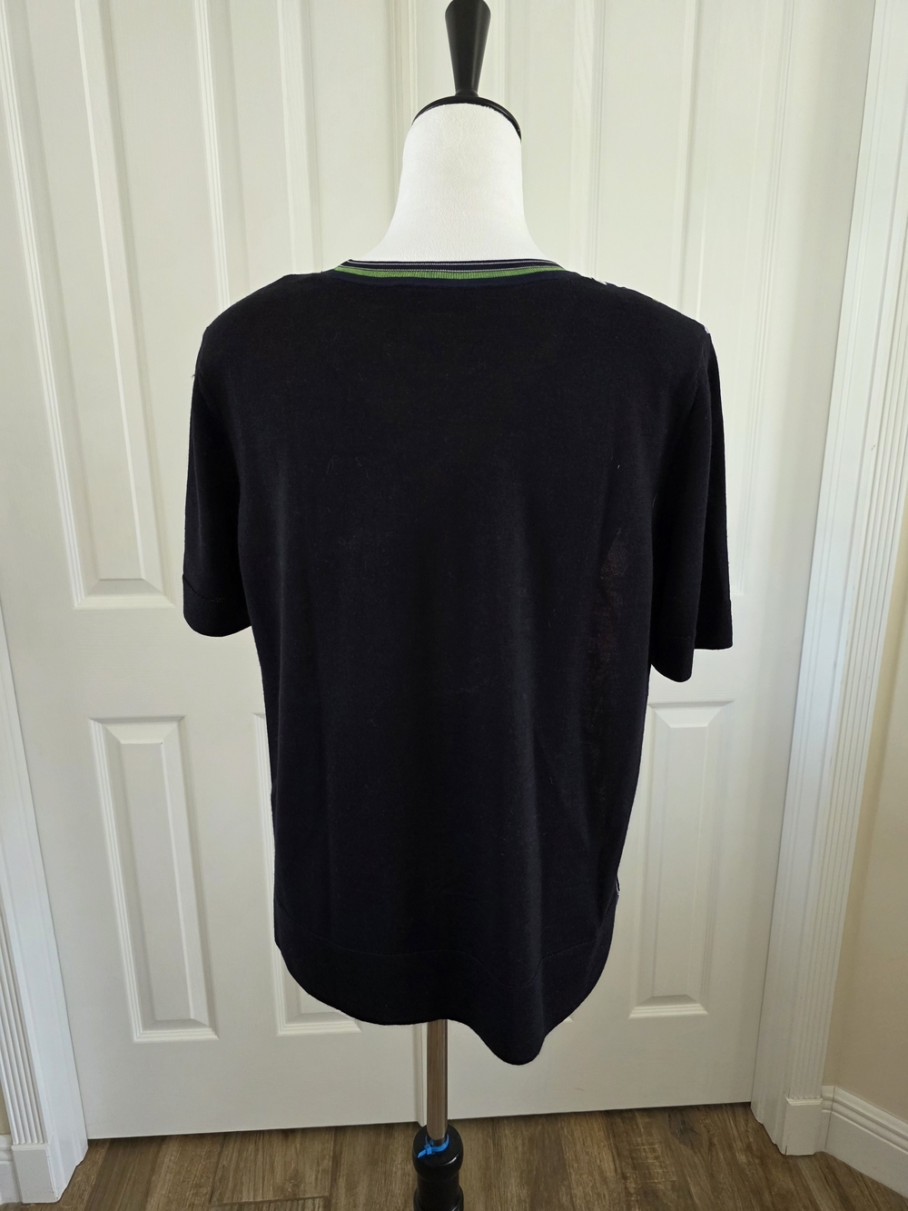 Tory Burch Silk & Wool Floral Mixed Print Top SZ Large - Picture 4 of 15